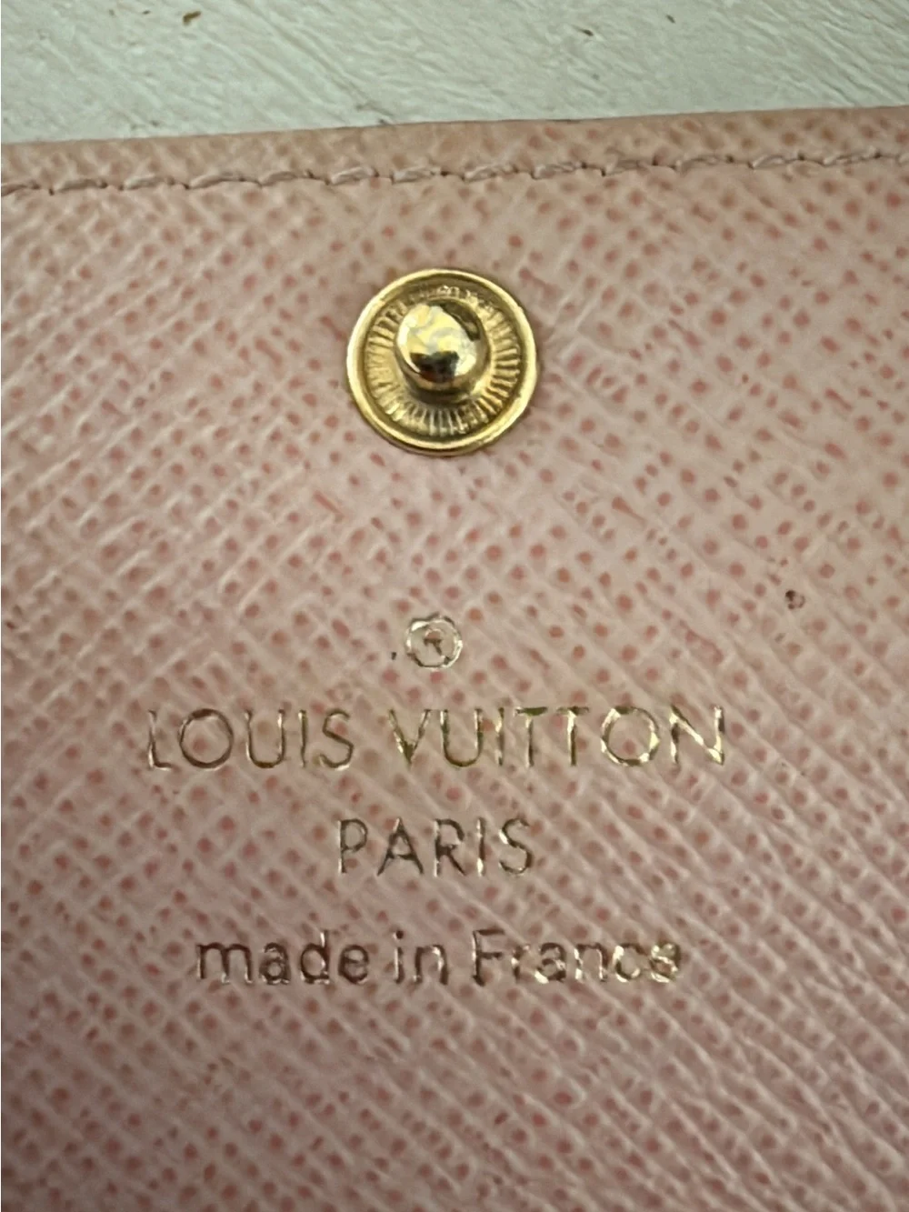Louis Vuitton 6 ring key holder Damier Ebene Rose Ballerine pink